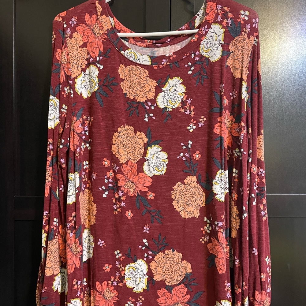 NWOT Loft floral shirt
